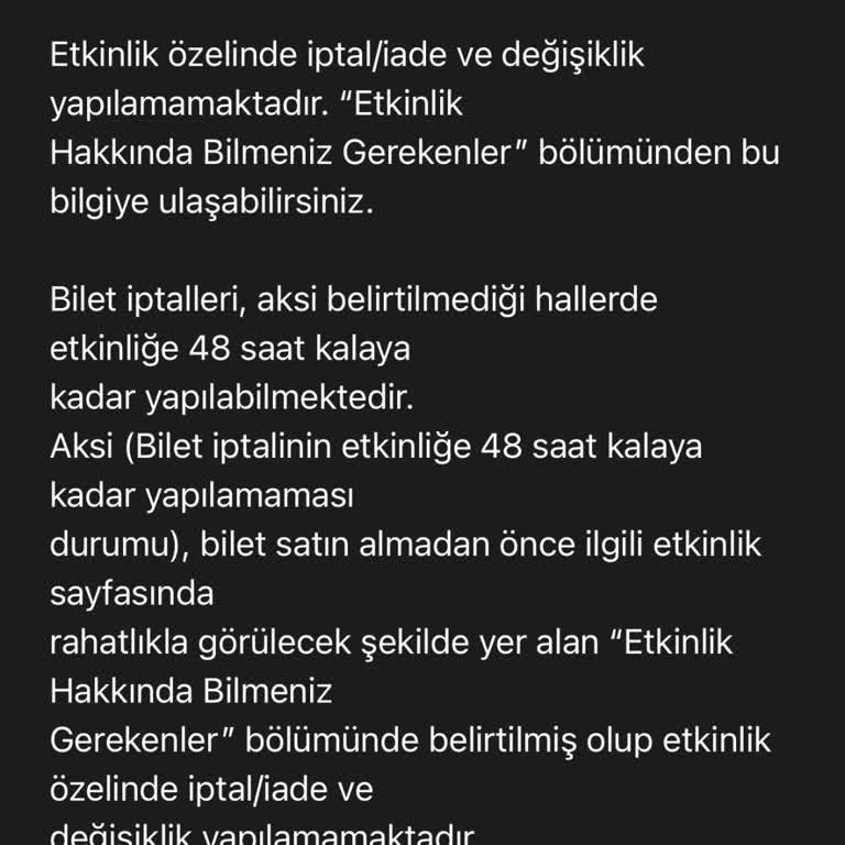 Bubilet Bilet İptal Edilmemesi