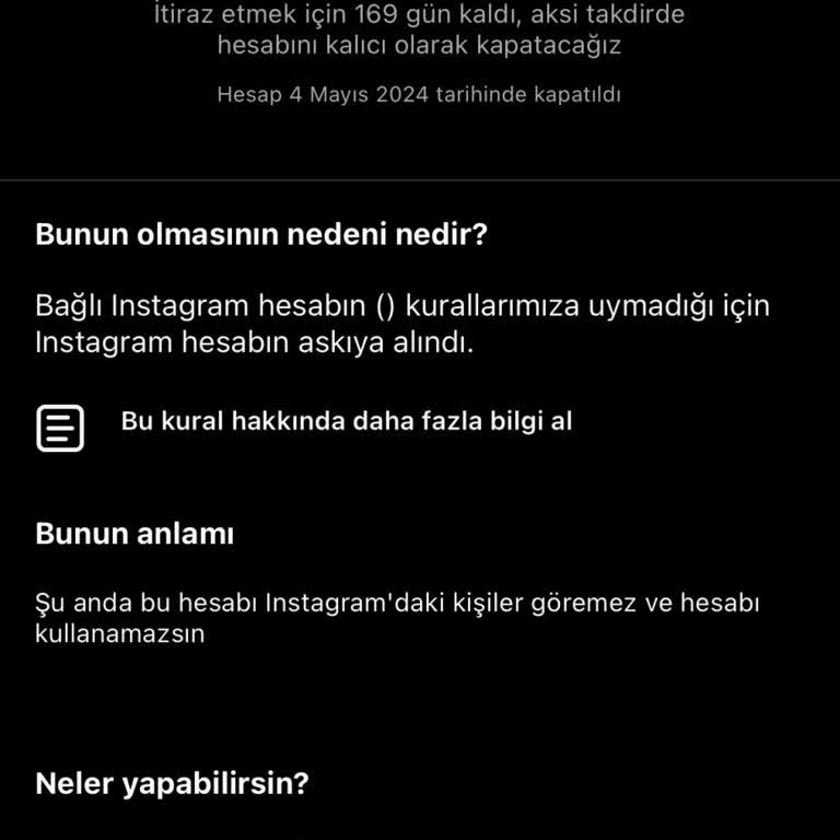 Facebook Hesabım Kapandı