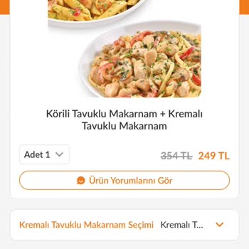 Makarnam Dikkatsizlik Yemek Gönderimi
