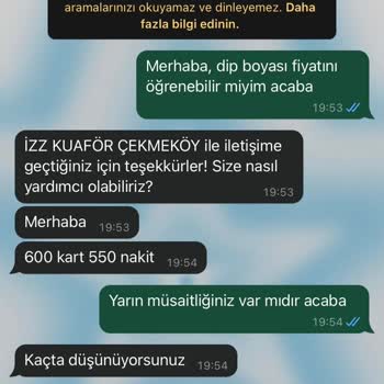 İzz Kuaför Dip Açma İşlemi