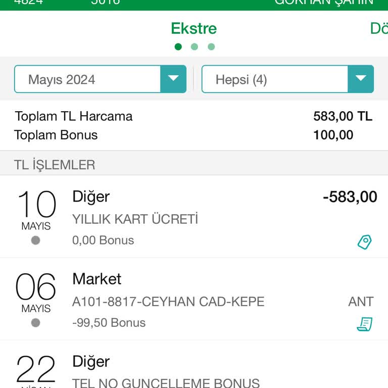 Garanti Bankası Yıllık Kart Aidatı