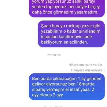 Butik Ponçik 18 Mart Siparişim Hala Gelmedi