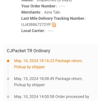 Azra Takı 1480 Numaralı Siparişim Gelmiyor