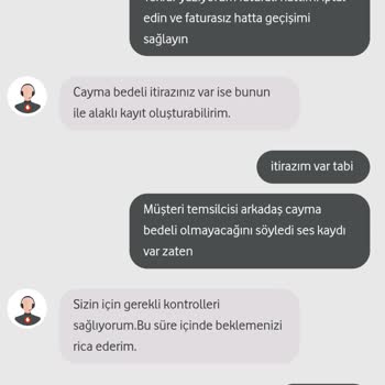 Vodafone Müşteri Hizmetleri Ve Cayma Bedeli