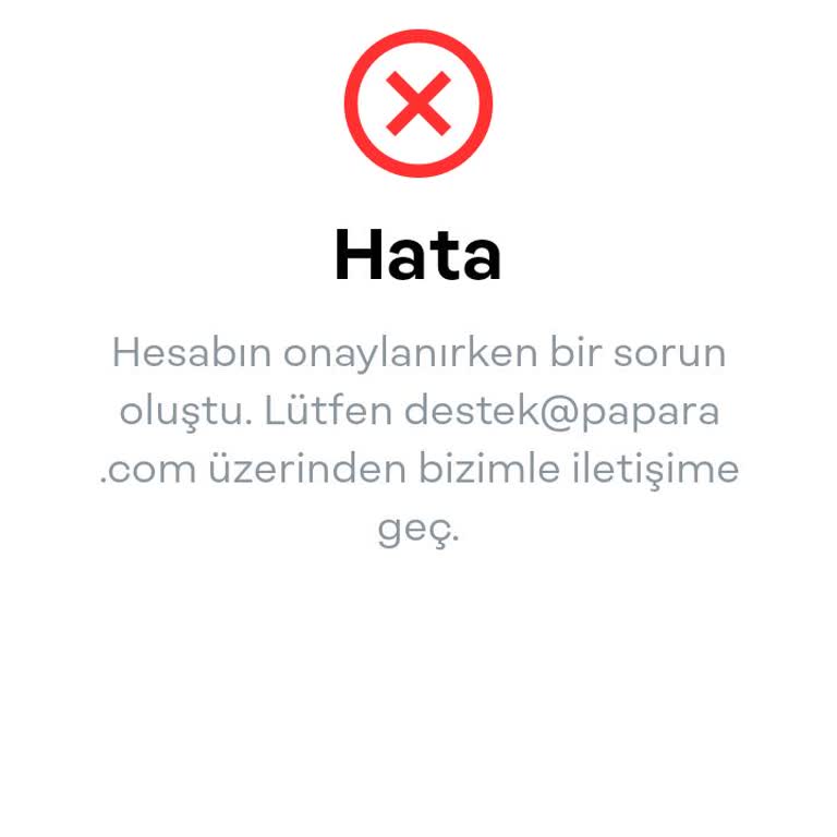 Papara T. C. Kimlik Numaram Ve Doğum Tarihimi Girdiğimde Hata Veriyor!