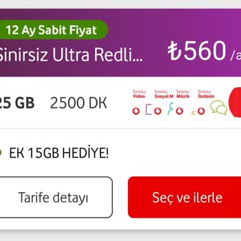 Vodafone Fahiş Tarife Fiyatlandırması