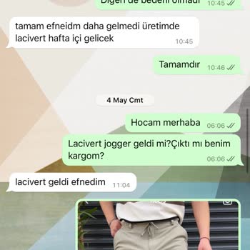 Semih Kurtulmuş Moda 2 Adet Pantolon Değişim İçin 2 Aydır Bekletiyor.