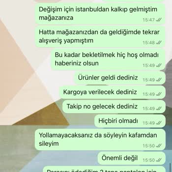 Semih Kurtulmuş Moda 2 Adet Pantolon Değişim İçin 2 Aydır Bekletiyor.