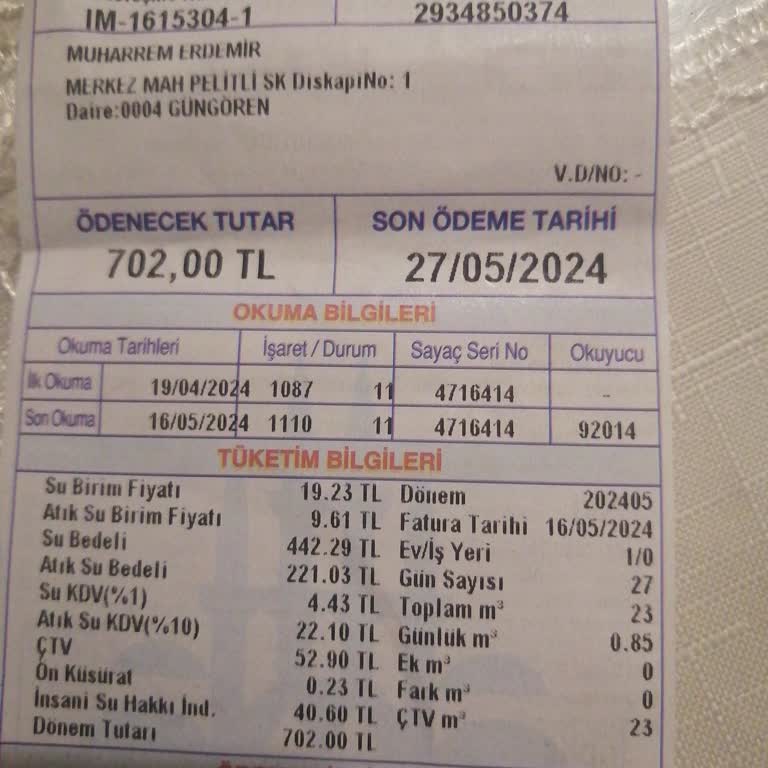 İSKİ Atık Su Bedeli