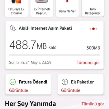 Vodafone İnternet Bitmeden Yüksek Fiyatlı Ek Paket Yapması