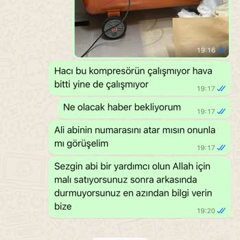 Evren Kompresör Kompresör Satın Alma Sonrası Yaşanan Servis Sorunları