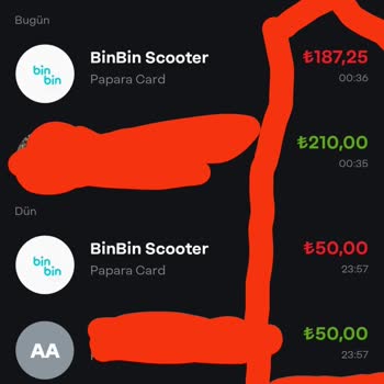 BinBin E Scooter 30 Dakika 250 TL!