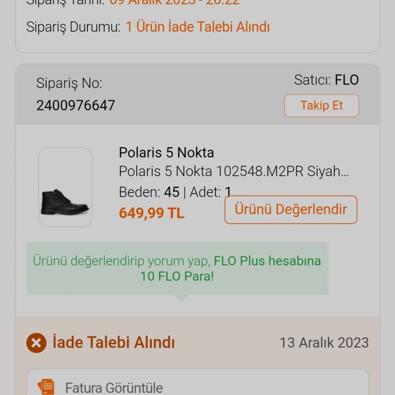 FLO Ayakkabı FLO İade Ücretini Ödemiyor