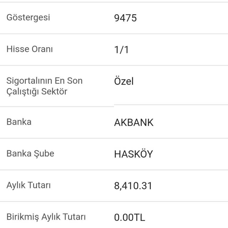 SGK Emekli Maaşı Hesap
