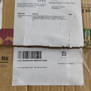 Trendyol Vienev Firması Tarafından Yanlış Gönderilen Ürün