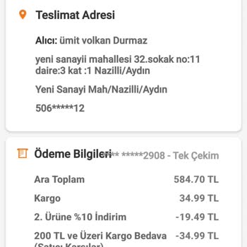 Trendyol Vienev Firması Tarafından Yanlış Gönderilen Ürün