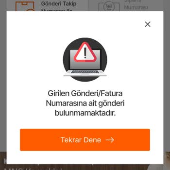 Sportive Kargo Takip No Geçersiz