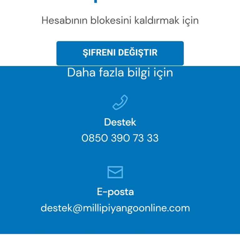 Milli Piyango Uygulama Şifre Sorunu