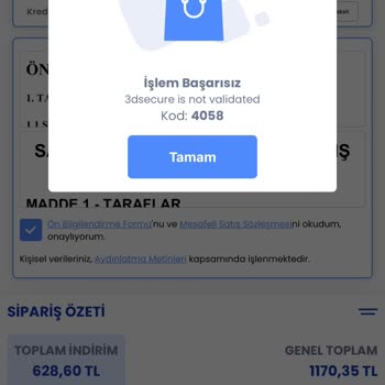 LC Waikiki Kod 4058 Hatası