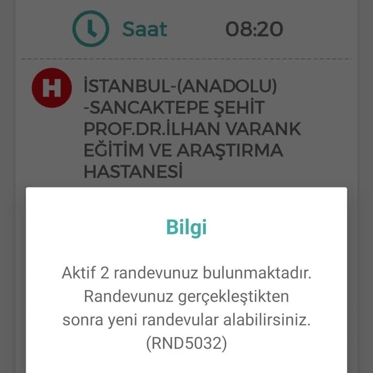 MHRS 3. Randevuyu Aldırmıyor.