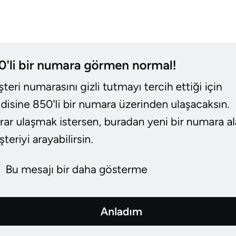 Armutta 0850 Li Numara Süresi Dolmuş