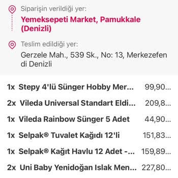 Para Alan Hizmet Vermeyen Yemeksepeti