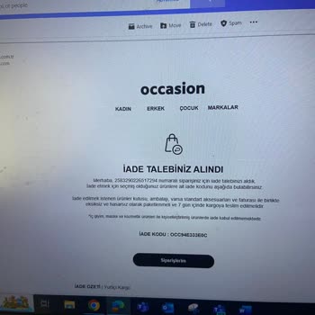 Occasion Alışveriş Sitesinde Yaşanan İade Problemi