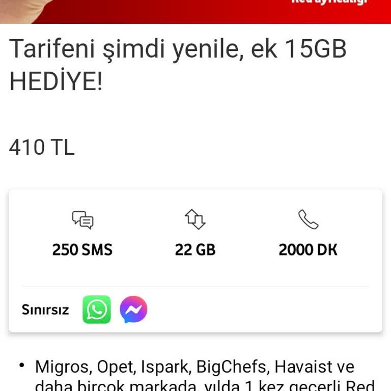 Vodafone Uygun Tarife İstiyorum