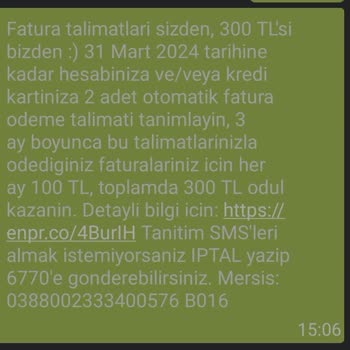 Enpara Fatura Talimatı Kampanya Uydurması