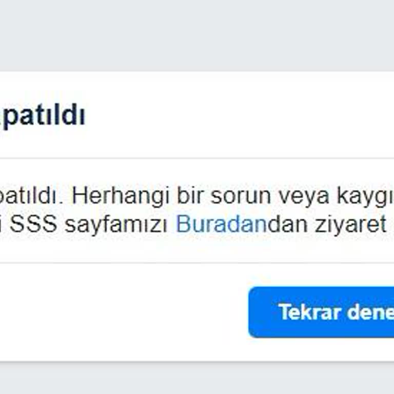 Facebook Haksız Kapatılan Facebook Adresi