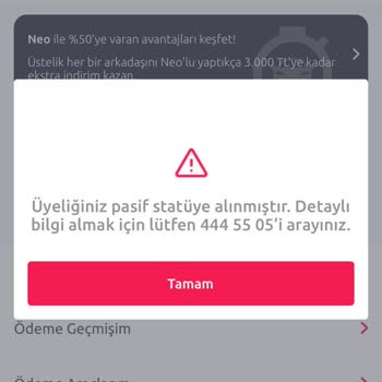 Tiktak Araba Kilitlenmesi Ve Üyeliğin Pasife Alınması