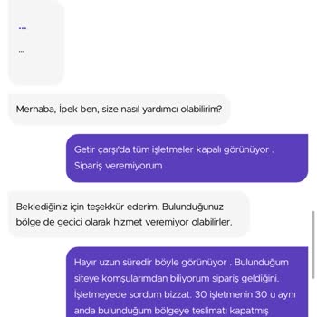 Getir Çarşı İşletmelerin Kapalı Görünmesi