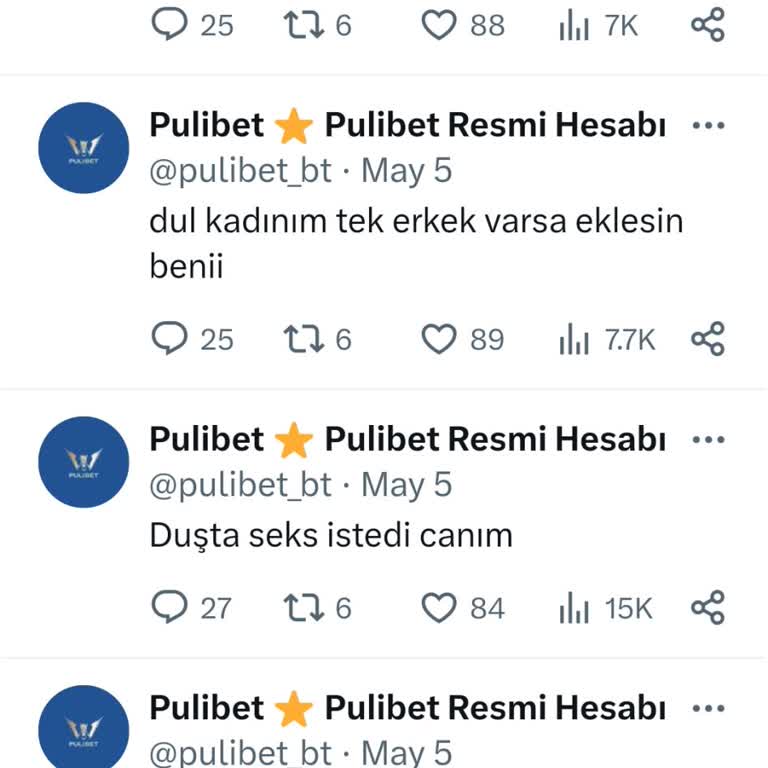 Pulibet Twitter Adreslerinin Yazılara Bakın