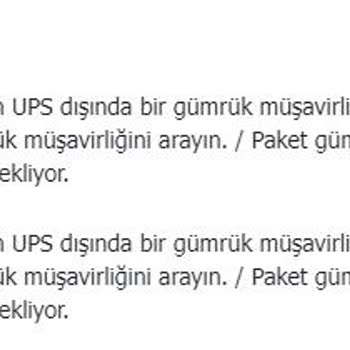 UPS Türkiye Ve Ünsped Gümrük Müşavirliği Saçma Prosedürleri