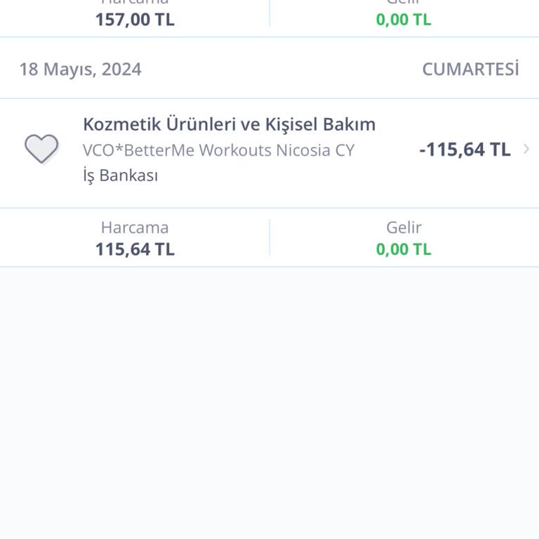 Betterme Hesaptan Para Kesilme