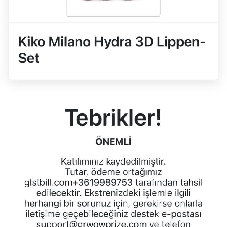 Kiko Milano Markasını Taklit Eden Site