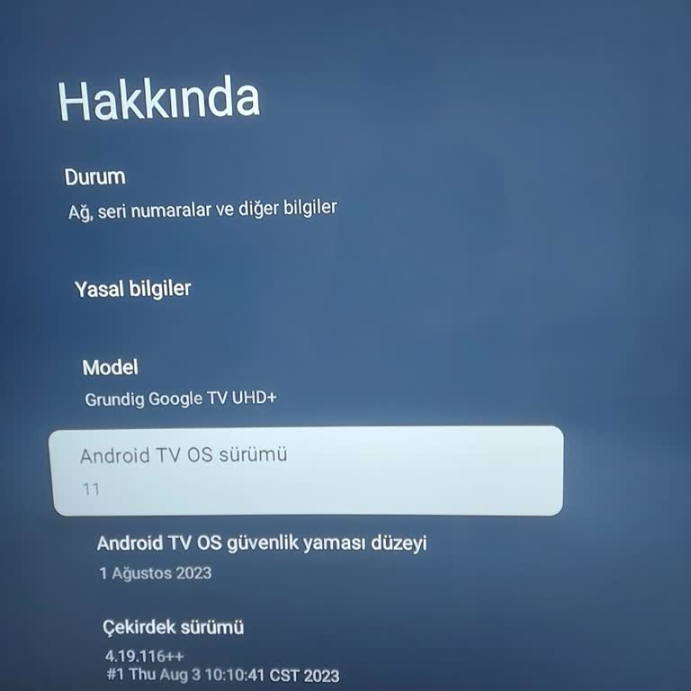 Grundig 75 Ghu 9000 Eski Android Sürümü