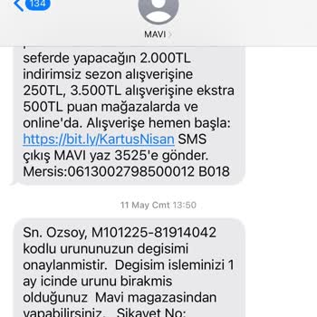 Mavi Mağazasının Müşterilere Sunduğu Hizmet (mağduriyet)