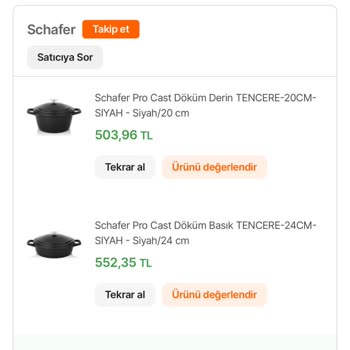 Schafer Döküm Tencere İçi Kalktı