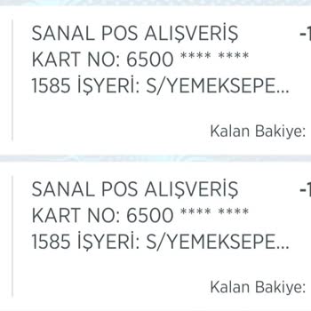 Yemeksepeti Paramın İadesini İstiyorum