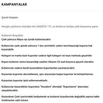 Goldmaster Kazandıran Çark Tamamen Yalan