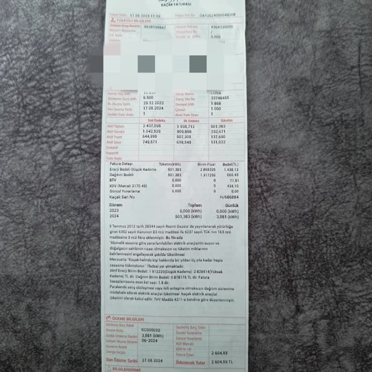 CK Boğaziçi Elektrik Kaçak Faturası İptali