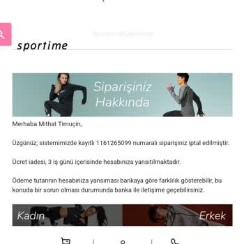Spor Time Para İadesi