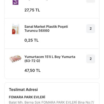Migros Sanal Market Eksik Ürün Teslimatı