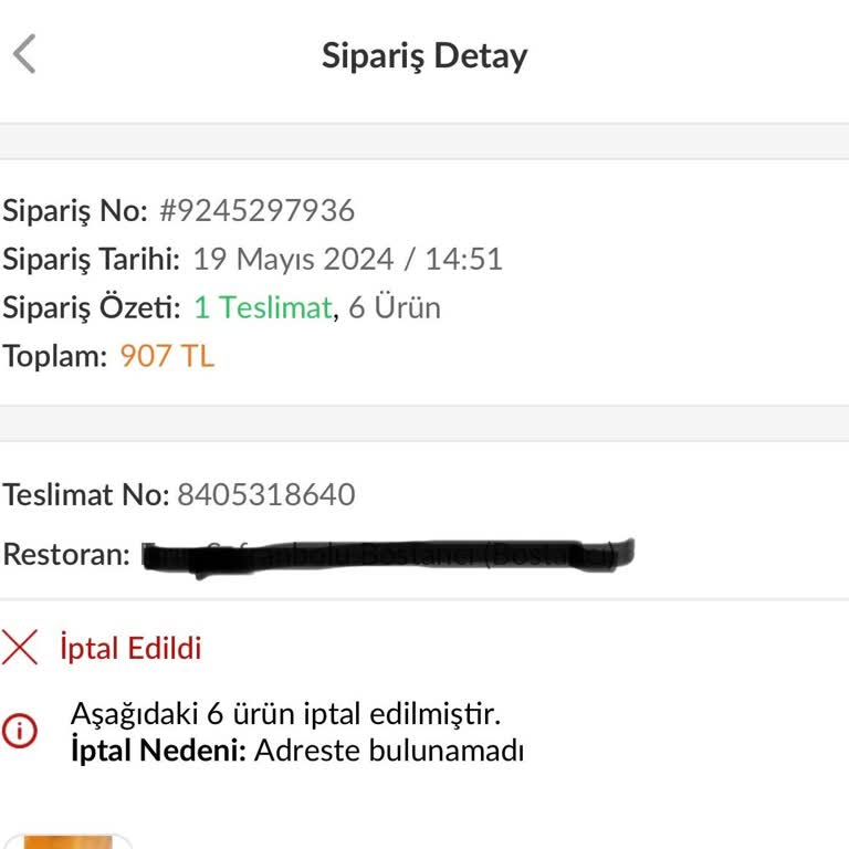 Trendyol Yemek - Sipariş Ortada Yok Ama Sorumluluk Kabul Etmiyor