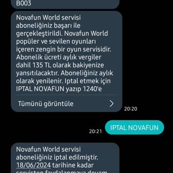 Habersiz Yapılan Satın Alımdan Dolayı Vodafone'u Şikayet Ediyorum.