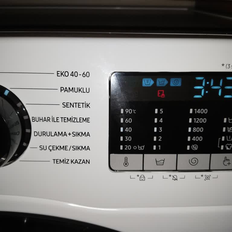 Samsung Çamaşır Makinesi Süre Ayarında Otomatik Uzama