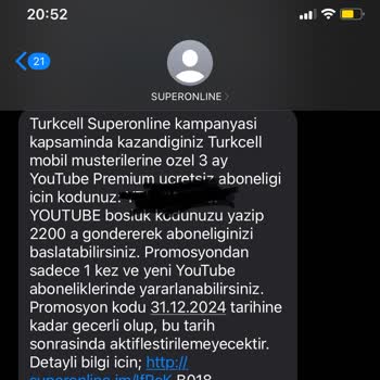 Superonline Youtube.com Premium Hediye Mağduriyeti