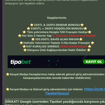 Tipobet Pişmanlıktır Açık Net