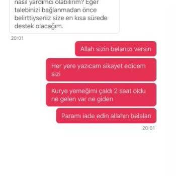 Yemeksepeti Siparişim Teslim Edilmedi